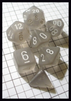 Dice : Dice - Dice Sets - Chessex Frosted Smoke Set - Ebay June 2012